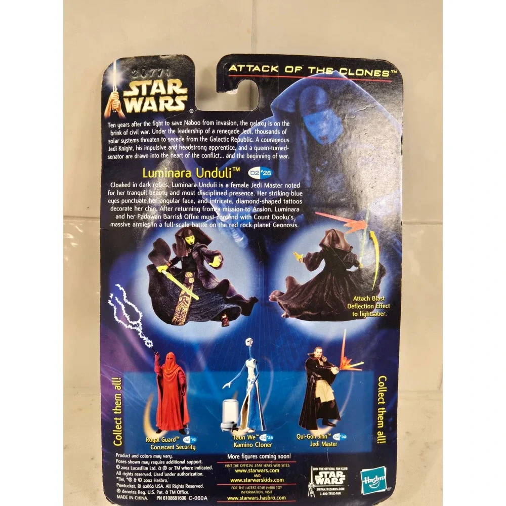 Star Wars Luminara Unduli Jedi Master Action Figure Attack of the Clones 2002